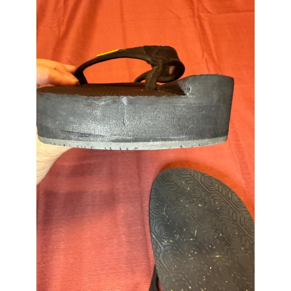 The Healing Sole Mens Flip Flops Black Orthopedic Sandals Plantar Fasciitis 11.5